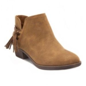 NWT Cognac Brown Booties with Tassel Detail
